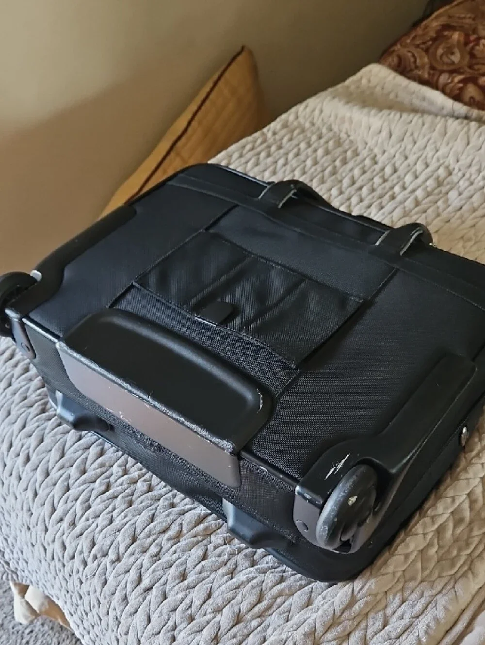 Tumi Black Laptop Briefcase with Silver Trim